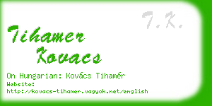 tihamer kovacs business card