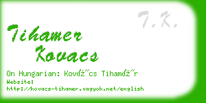 tihamer kovacs business card